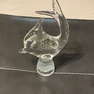 Clear Glass Fish Figurine